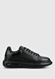 Siyah Deri Erkek Sneaker