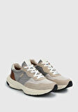 Bej Deri Erkek Sneaker