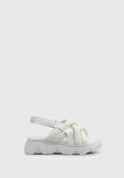 Beyaz Kız Çocuk Düz Sandalet