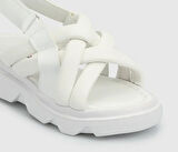 Beyaz Kız Çocuk Düz Sandalet