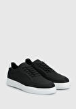 Siyah Deri Erkek Sneaker