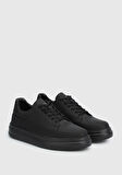 Siyah Deri Erkek Sneaker