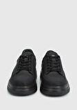 Siyah Deri Erkek Sneaker