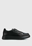 Siyah Deri Erkek Sneaker