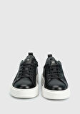 Siyah Deri Erkek Sneaker
