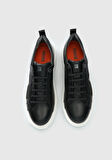 Siyah Deri Erkek Sneaker