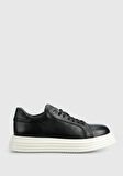 Siyah Deri Erkek Sneaker