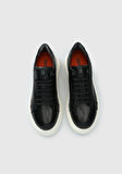 Siyah Deri Erkek Sneaker