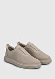 Vizon Deri Kadın Sneaker