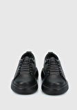 Siyah Deri Kadın Sneaker