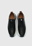 Siyah Deri Erkek Sneaker