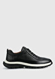 Siyah Deri Erkek Sneaker