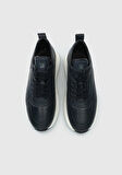 Lacivert Deri Erkek Sneaker