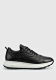 Siyah Deri Erkek Sneaker