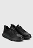 Siyah Deri Erkek Sneaker