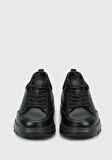 Siyah Deri Erkek Sneaker