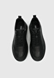 Siyah Deri Erkek Sneaker