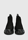 Siyah Deri Erkek Bot