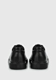 Siyah Deri Erkek Sneaker