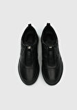 Siyah Deri Erkek Sneaker
