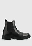Siyah Deri Erkek Bot