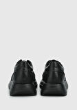 Siyah Deri Kadın Sneaker