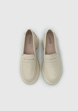 Ekru Deri Kadın Ayakkabı