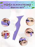 3 Parça Silikon Eyeliner Makyaj Şablon Seti