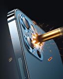 USAMS İphone 12 Pro Max 3D Metal Çerçeveli Kamera Lens Koruyucu