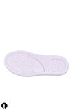 Kadın Beyaz Rahat Kalıp Keten Bilekli Günlük Spor Kalın Tabanlı -5cm- Bağcıklı Sneaker Ayakkabı