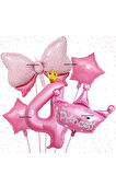 PRENSES TAÇ FİYONK FOLYOLU YAŞ SET BALON 5 Lİ SET
