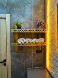 DEKORATİF LAZER KESİM METAL RAF