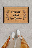 Kişiye Özel Üretim Özdemir Ailesi Hoş Geldiniz Yazılı Kapı Önü Paspası