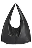 Siyah Salaş Büyük Boy Yumuşak Dokulu Shopper Kol ve Omuz Çantası