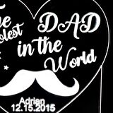 Veraart Kalpli The DAD Coolest İn The World Led Işıklı Pleksi Kişiye Özel Gece Lambası  Babalar Günü Hediyesi