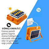 V-017 Güneş Enerjili LED Taşınabilir Projektör, Çok Amaçlı Kamp Lambası 100 Watt