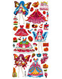 Sticker Kabartmalı Stiker Defter, Planlayıcı Etiket (sk099) 9x18 cm- Peri Kız Giydirme