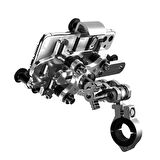 Trend Store Metal Yüksek Alaşımlı 360 ° Dönen Ayarlanabilir Amortisör Şok Emici Titreşim Önleyici Gidon Motosiklet Telefon Tutucu Bisiklet Tutucusu 