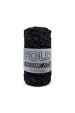 Fold Simli Makrome İpi No:3 Multi Siyah