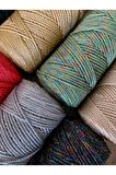 Fold Simli Makrome İpi No:3 Multi Siyah