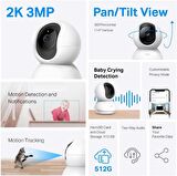 TP-LINK Tapo C210 360 Derece 2K UHD Yatay/Dikey Hareketli Wi-Fi Güvenlik Kamerası + Sandisk 256 Gb Hafıza Kartı