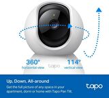 TP-LINK Tapo C210 360 Derece 2K UHD Yatay/Dikey Hareketli Wi-Fi Güvenlik Kamerası + Sandisk 256 Gb Hafıza Kartı