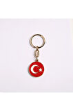 Türkbayrağı Temalı Anahtarlık-sarı