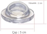 5 Adet Yapışkanlı Kapı Kolu Stoperi Silikonlu Şeffaf Duvar Tamponu