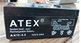 ATEX AX12-3.2 12 Volt 3.2 Amper Kuru Akü 13.4 x 70 x 60 mm