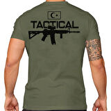 Alfa Tactical Silah Baskılı Tişört Siyah