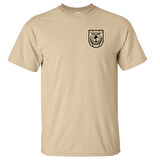 Alfa TSK Küçük Logo Sırtta Bayrak Siyah Baskılı Tişört