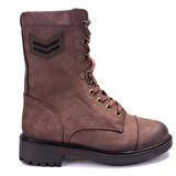 Hammer Jack 10218354 Kahve Ortopedik Günlük Düz Topuk Kadın Deri Bot