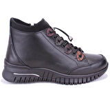 Dagoster DZA07-122042651 Siyah Günlük Düz Taban Deri Kadın Bot