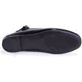 Dagoster DZA07-115055 Siyah Rugan Günlük Babet Kadın Ayakkabı